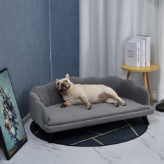 PawHut Canapea pentru câini de talie medie-mare cu tapițerie detașabilă și lavabilă