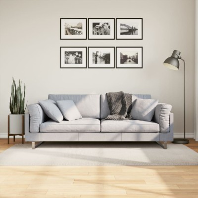 vidaXL Covor &amp;quot;IZA&amp;quot; aspect scandinav, cu fire scurte, crem, 100x200 cm foto