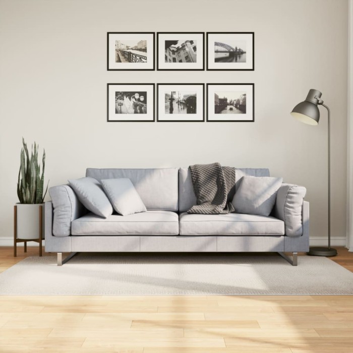 vidaXL Covor &quot;IZA&quot; aspect scandinav, cu fire scurte, crem, 100x200 cm