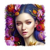 Cumpara ieftin Sticker decorativ, Printesa, Roz, 55 cm, 9865ST, Oem