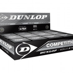 Mingi de squash de competitie DUNLOP (cutie cu 12 mingi) - RESIGILAT