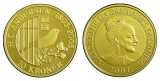 DANEMARCA 10 COROANE 2007 ANDERSEN PRIVIGHETOAREA UNC BU, Europa, Bronz-Aluminiu