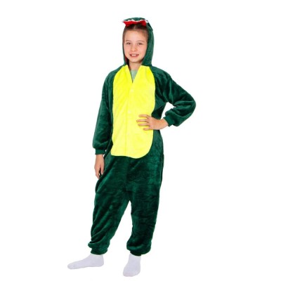 Pijama tip salopeta pentru copii, model Dragon, marime 120-130cm Household NewTrend foto
