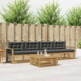 vidaXL Set de canapele de exterior cu pernă 5 pcs Alb și antracit 3390017