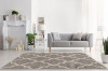 Covor living/dormitor, Bern Geometric Gri, PP Frize Shag, OW 509,LH4,H (160 x 235 cm)