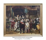 Cumpara ieftin Tablou pictat manual inramat - Rondul de noapte - 133x113cm ulei pe panza reproducere Rembrandt van Rijn, LA COMANDA