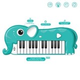 Orga Electronică cu 25 de Taste și Melodii - Jucărie Elefant, CMCLASS