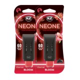 Pachet 2 x Odorizant auto grila ventilatie Puf-Puf K2 Neone Eternal Bloom