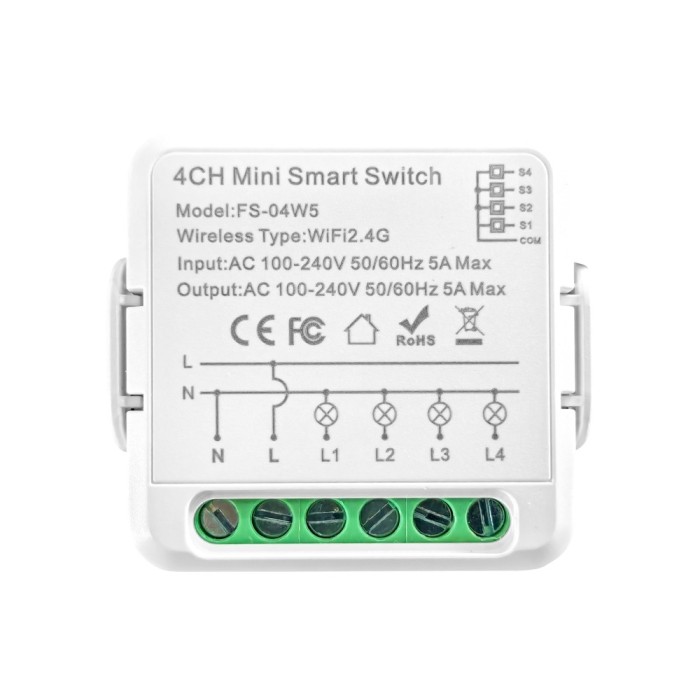 Releu LUXION 4 Canale cu Timer, Wi-Fi, Control Aplicatie SmartElectro IntelligentHouse