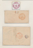 Spain 1846 Postal History Rare 2 x Stampless Cover Reus DG.039