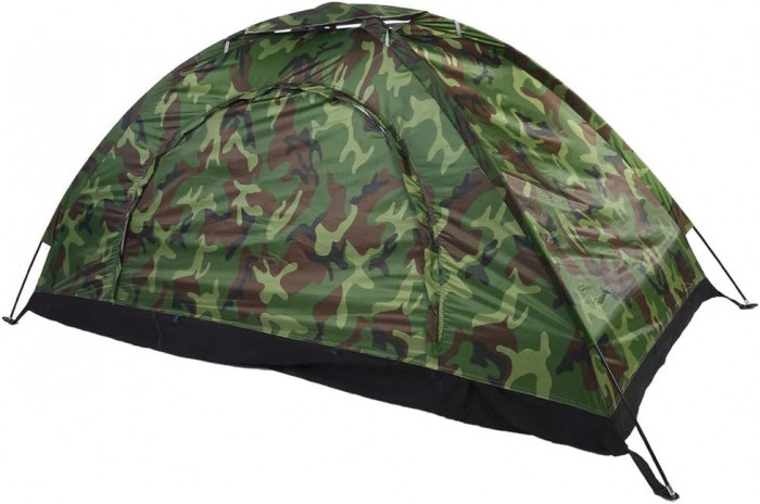 Cort rezistent la apă cu protecție UV, camuflaj O persoană Drumeții Camping Pesc