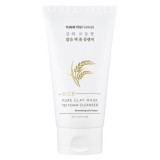 Masca-spuma din argila pentru curatarea tenului Rice Pure, 150ml, Thank You Farmer