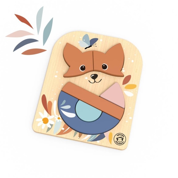Puzzle din lemn Vulpita, Speedy Monkey