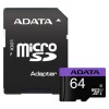 Card Memorie MicroSDXC Adata 64GB, Clasa 10, Black (AUSDX64GUICL10-RA1)