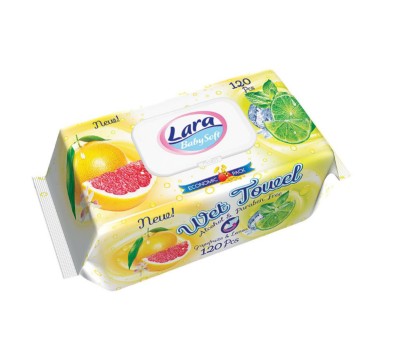 Servetele umede Lara, Grapefruit, 120 buc - 90021411 foto