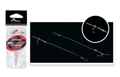 Carlige Legate Filfishing Method Feeder Fluorocarbon Rig, Nr 10, 20mm, 7cm, 2 Buc/Plic foto