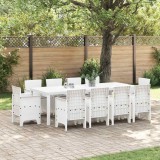 Cumpara ieftin Set de masă pentru grădină 11 pcs Alb Ratan Polt