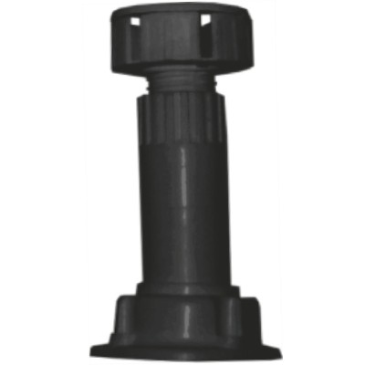Picior mobila din plastic negru, 100 mm, 4 buc / set foto