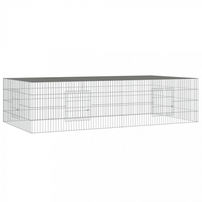 Cusca pentru iepuri, 2 panouri, 220x110x55 cm, fier galvanizat GartenMobel Dekor