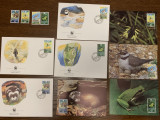 Liechtenstein - serie 4 timbre MNH, 4 FDC, 4 maxime, fauna wwf