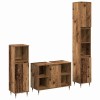 VidaXL Set de Mobilier pentru Baie 3 pcs Lemn Vechi 30 x 30 x 180 cm 3378513