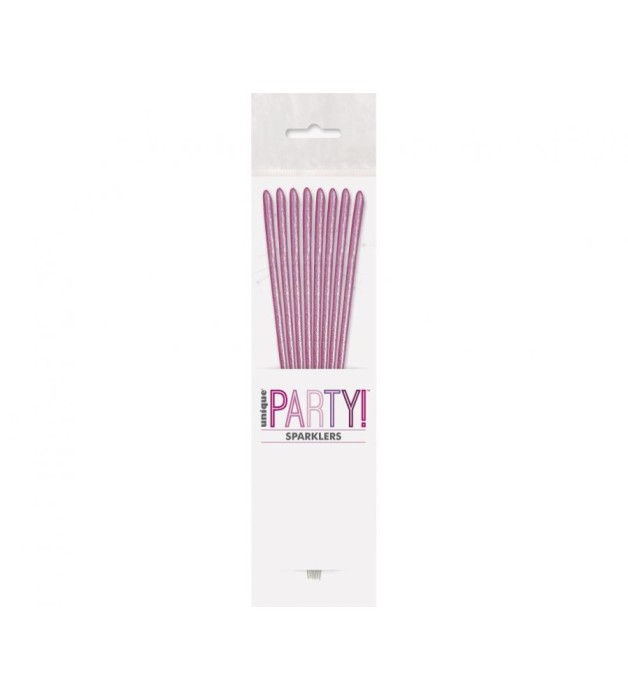 Set 8 artificii scanteietoare pentru tort, roz, 18 cm