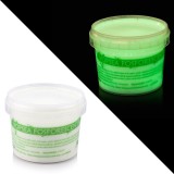 Vopsea glow in the dark fosforescenta, luminescenta, transparenta care lumineaza verde - 100 g