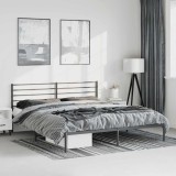 vidaXL Cadru de pat metalic cu tăblie, negru, 183x213 cm 352324