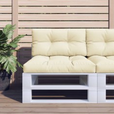 vidaXL Pernă de paleți, crem, 80x40x12 cm, material textil 360603
