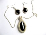 set pandantiv si cercei cu onix 19094