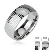 Inel din oțel inoxidabil - model zebră - Marime inel: 67