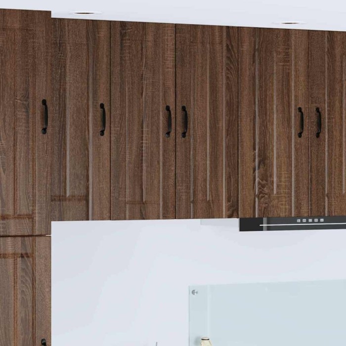 vidaXL Dulap suspendat de bucătărie Stejar &icirc;nchis 30 x 31 x 80 cm 885019