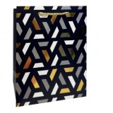 Punga cadou Negru&amp;amp;amp;Auriu, dimensiune 26x32x12 cm, Model 1