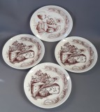 Set patru farfurii ceramica frantuzeasca Les Fromages - Gien Franta