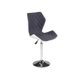 Scaun de birou HM Matrix 2, Ergonomic, Baza fixa, Cadru Cromat, Stofa/Piele ecologica, Inaltime ajustabila, Rotativ, 100 Kg, Alb/Gri