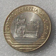 PORTUGALIA 200 Escudos 1994 LISBON EUROPEAN CULTURAL CAPITAL BIMETAL aUNC / UNC