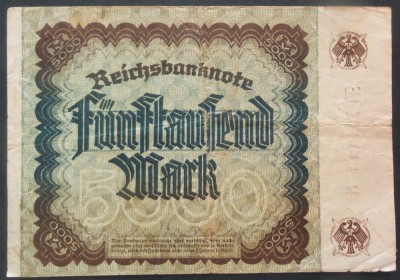 Bancnota istorica 5000 MARCI / MARK - GERMANIA, anul 1922 *cod 746 A - BERLIN foto