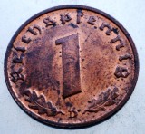 2.772 GERMANIA 1 REICHSPFENNIG 1938 D XF/AUNC, Europa, Bronz