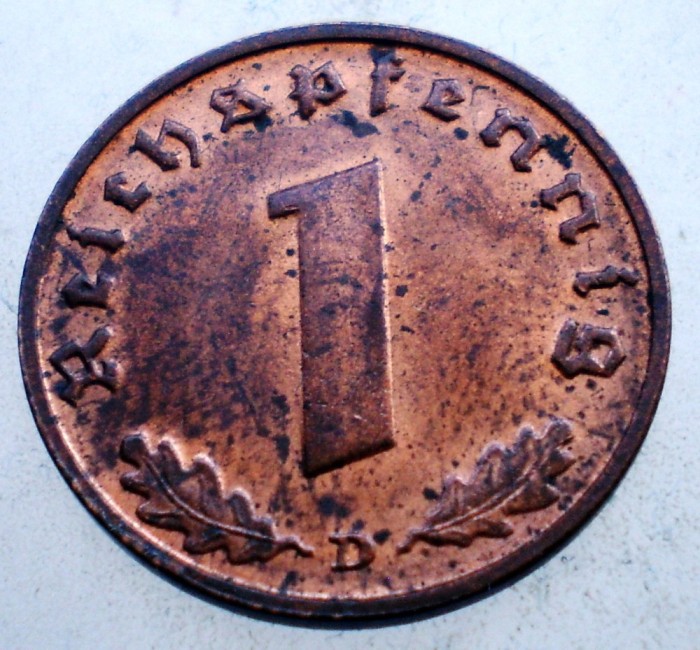 2.772 GERMANIA 1 REICHSPFENNIG 1938 D XF/AUNC