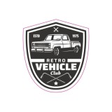 Abtibild &quot;RETRO VEHICLE CLUB&quot; Cod: TAG 012 / T2 Automotive TrustedCars, Oem