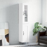 Cumpara ieftin Dulap &icirc;nalt, alb extralucios, 34,5x34x180 cm, lemn prelucrat