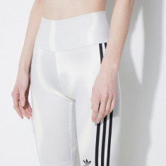 adidas Originals pantaloni scurti Water Tight femei, culoarea gri, modelator, high waist, IU2493