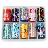 Cumpara ieftin Set Folii Transfer LUXORISE #65 Easter Fun, 10 buc, LUXORISE Nail Art