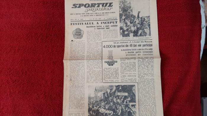 Ziar Sportul popular 29 07 1957