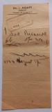 Document medical, dr Agapi, Harlau Iasi, anul 1923