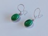 Cercei din argint cu malachit#BB87