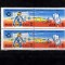 A11 TX4 6 - 1987 - Ziua marcii postale romanesti - cu vinieta - pereche de doua