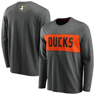 Anaheim Ducks tricou de bărbați cu m&amp;acirc;necă lungă Iconic Back to Basics Long Sleeve Shirt - XL foto