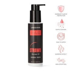 Ulei de Masaj cu Efect de Incalzire, Oils of Pleasure, Capsuni, 120 ml