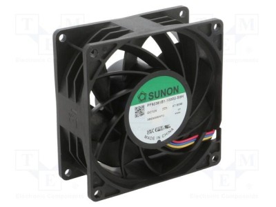 Ventilator axial DC 12V 92x92x38mm 235m&amp;sup3;/h 63dB bilă SUNON foto